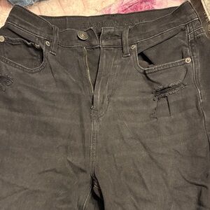 American Eagle Gray and Black Regular Fit Jeans